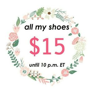 Flash Sale - $15 Shoes for 15 hours